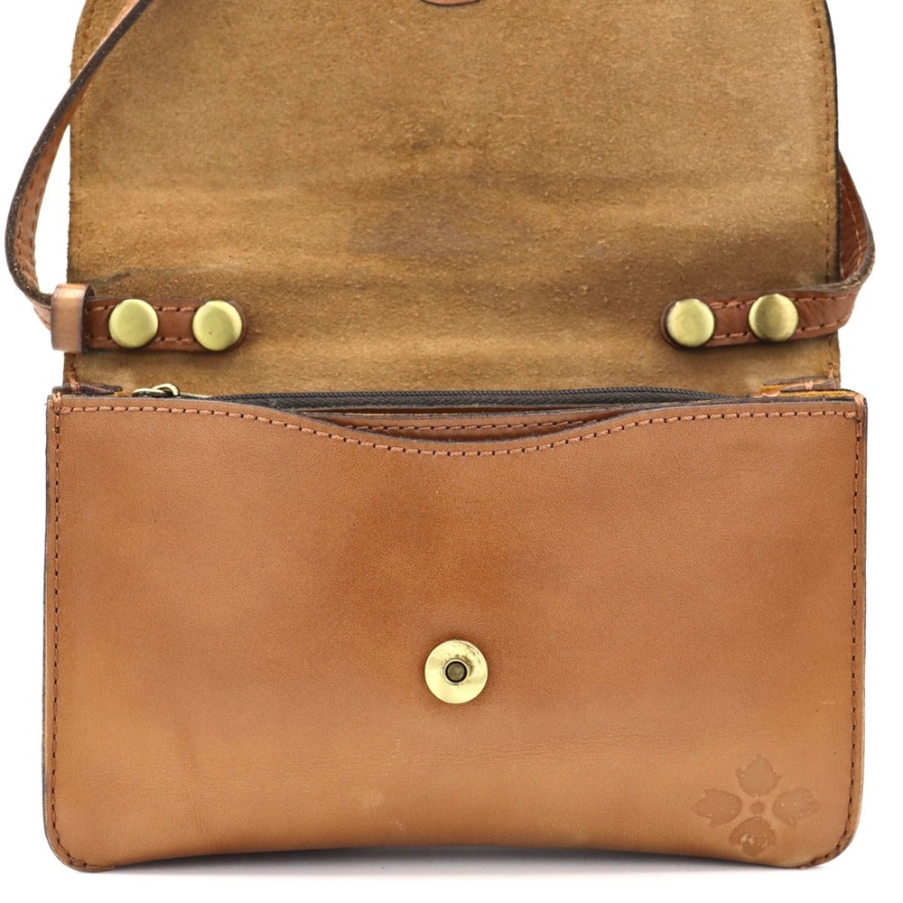 Patricia Nash Torri Crossbody Signature Map Leather Riot Rust Bag - Picture 13 of 16